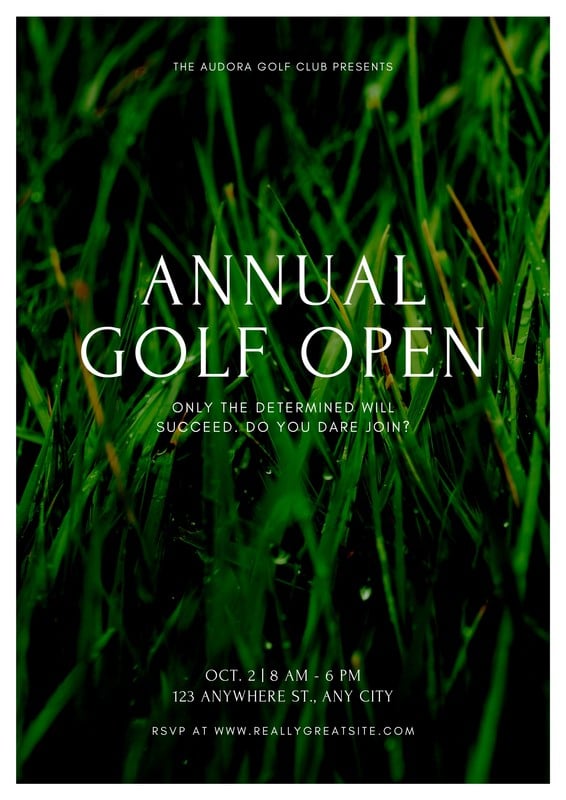 Free, printable, customizable golf poster templates | Canva