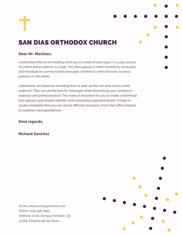 Free, printable, customizable church letterhead templates | Canva