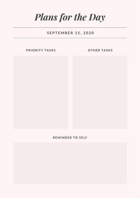 Blank Daily Calendar Template from marketplace.canva.com