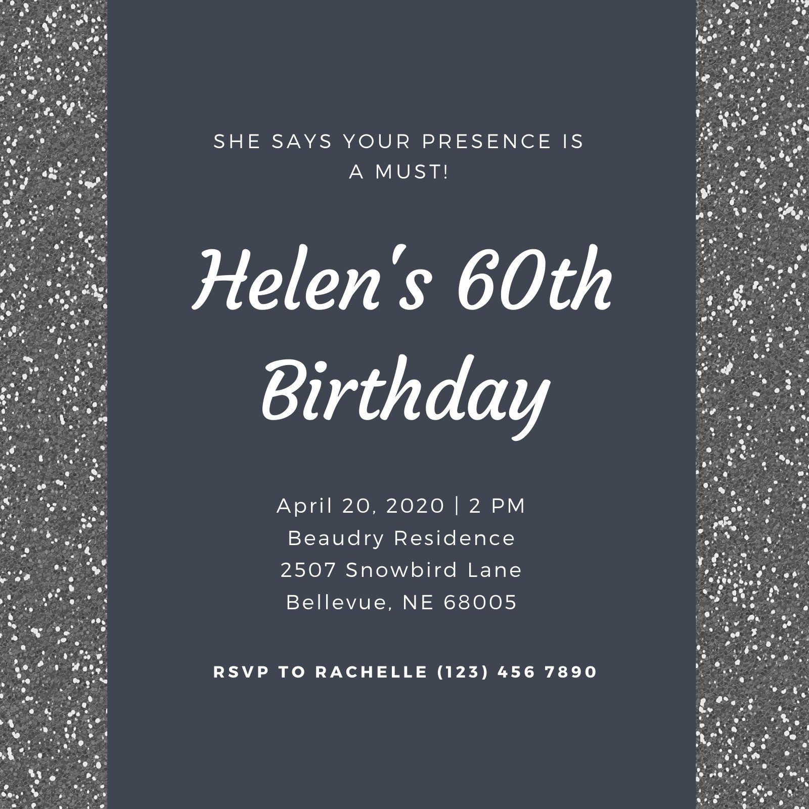 Free, printable custom 60th birthday invitation templates