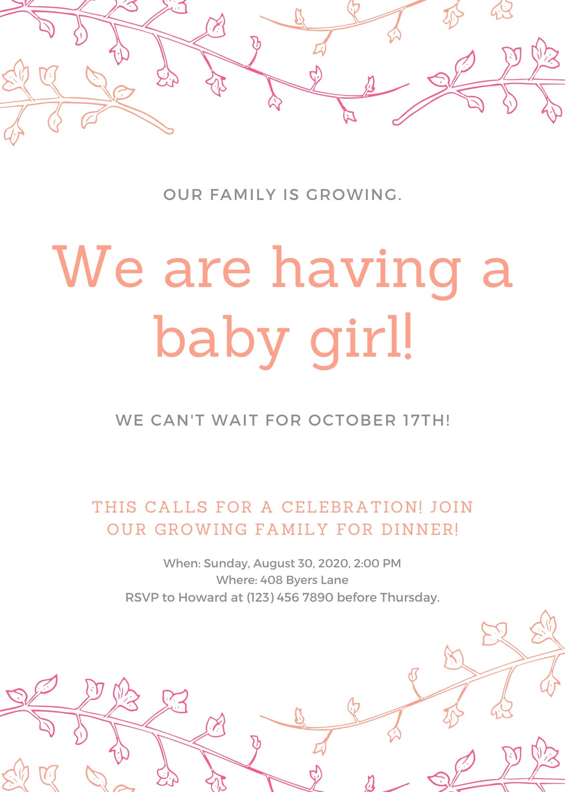 Download Free Custom Printable Pregnancy Announcement Templates Canva