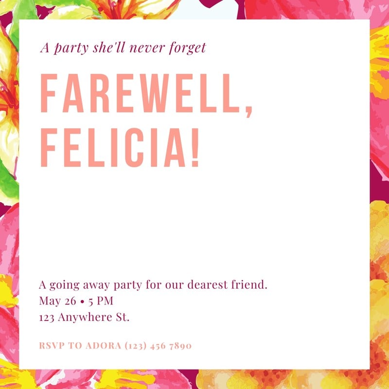 Page 2 - Free custom printable farewell party invitation templates | Canva