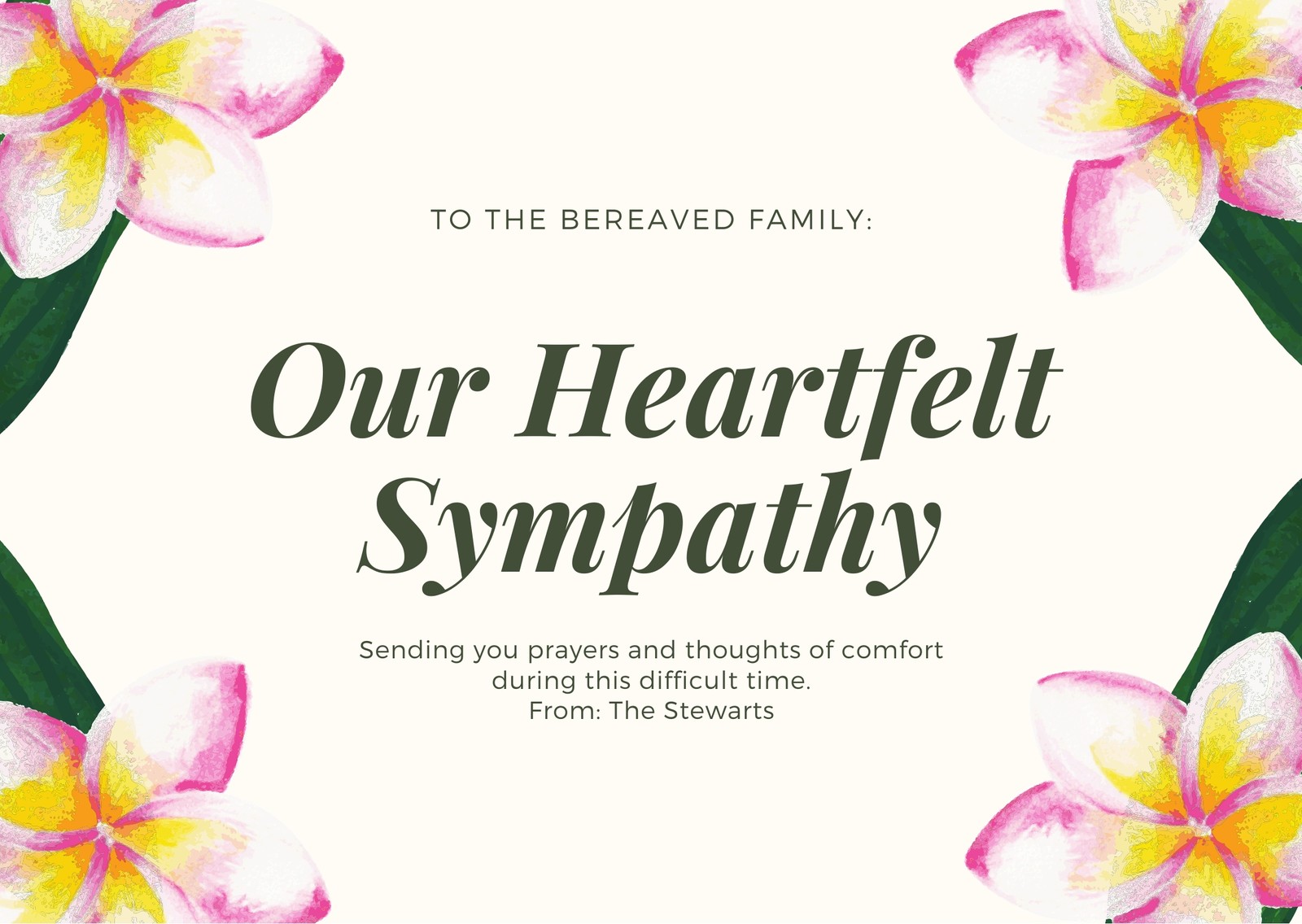 Page 22 - Free printable sympathy card templates to customize  Canva