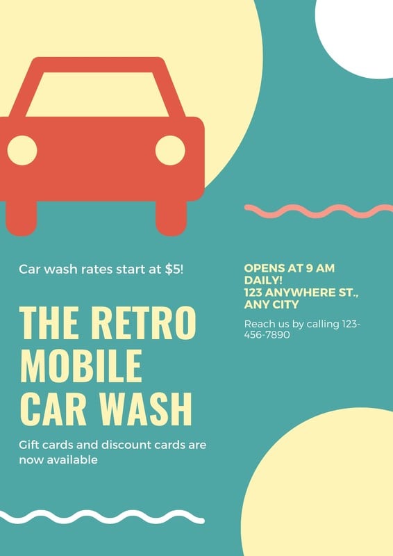 Free Printable, Customizable Car Wash Poster Templates | Canva