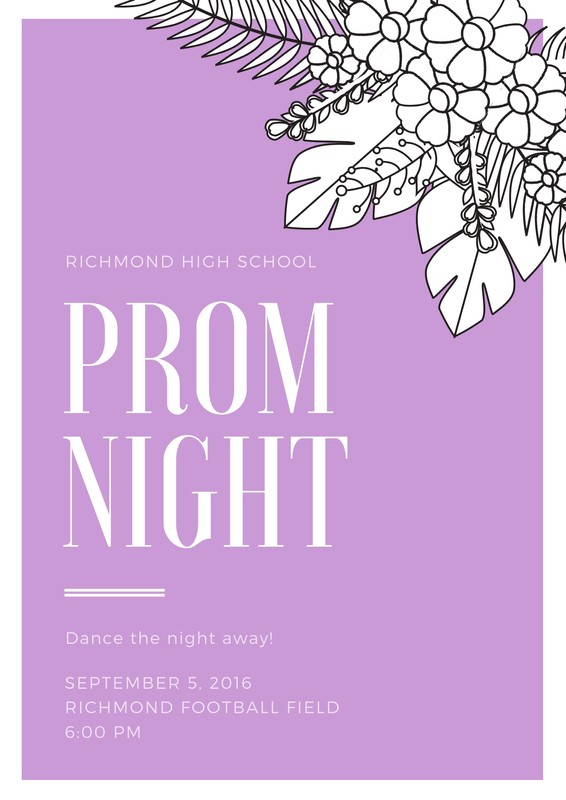 Free, printable, customizable prom poster templates Canva