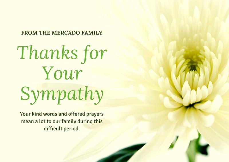 Cards & Stationery Thank You For Your Sympathy Sympathy Thank You Card