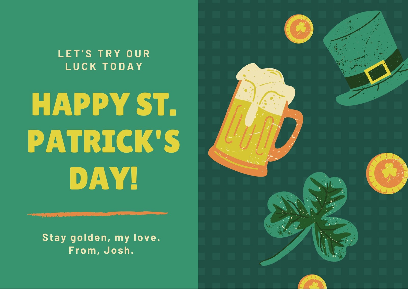 Free printable, customizable St. Patrick's Day card templates