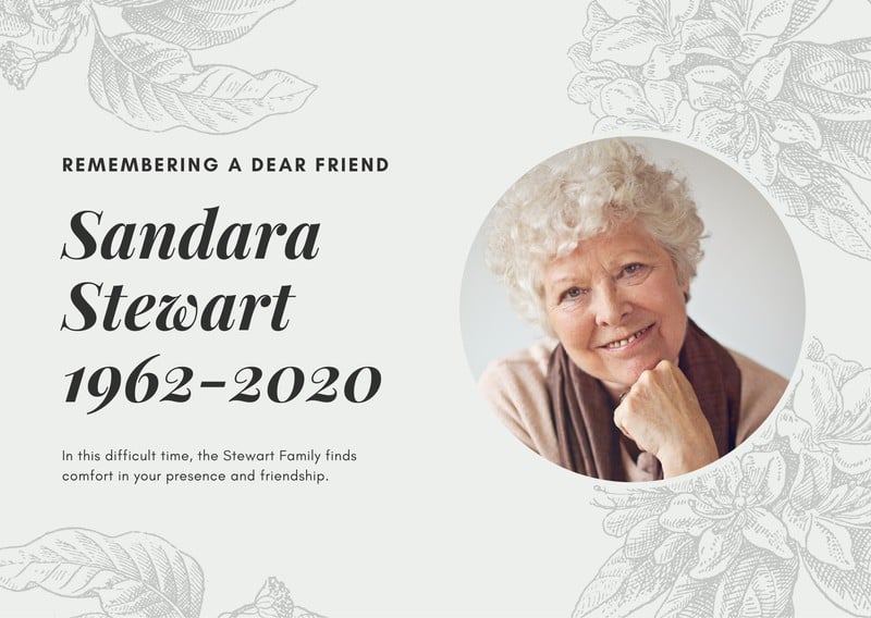 Free Obituary Card Template from marketplace.canva.com