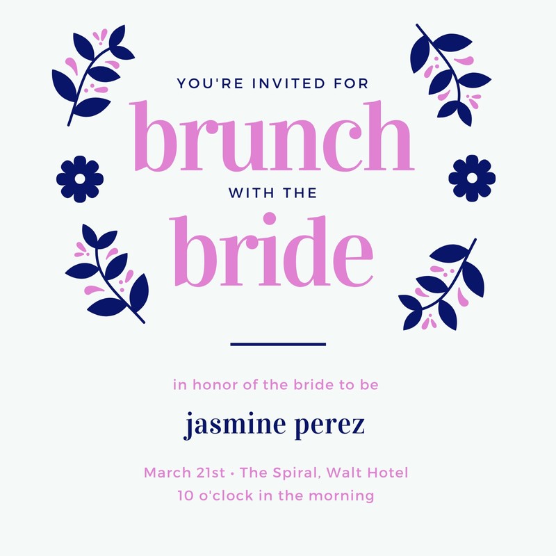 Free custom printable brunch invitation templates | Canva