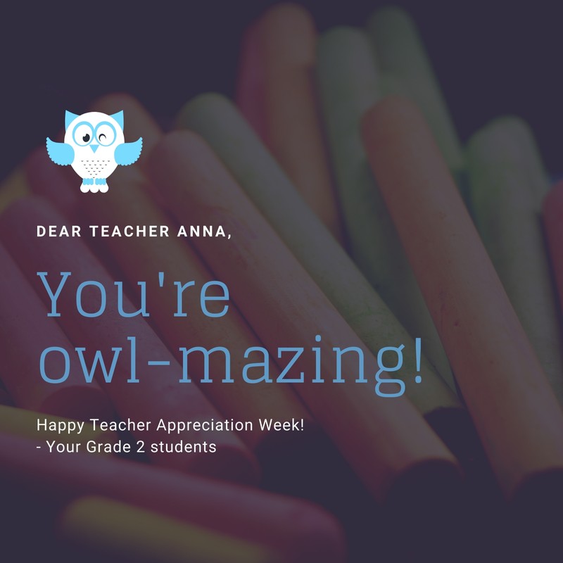 Smart Owl Teacher Appreciation Social Media Post Templates By Canva