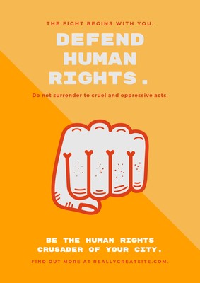 Free custom printable human rights poster templates | Canva