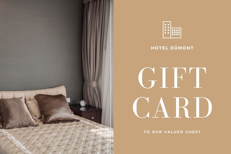 Beige And White Room Photo Hotel Gift Certificate