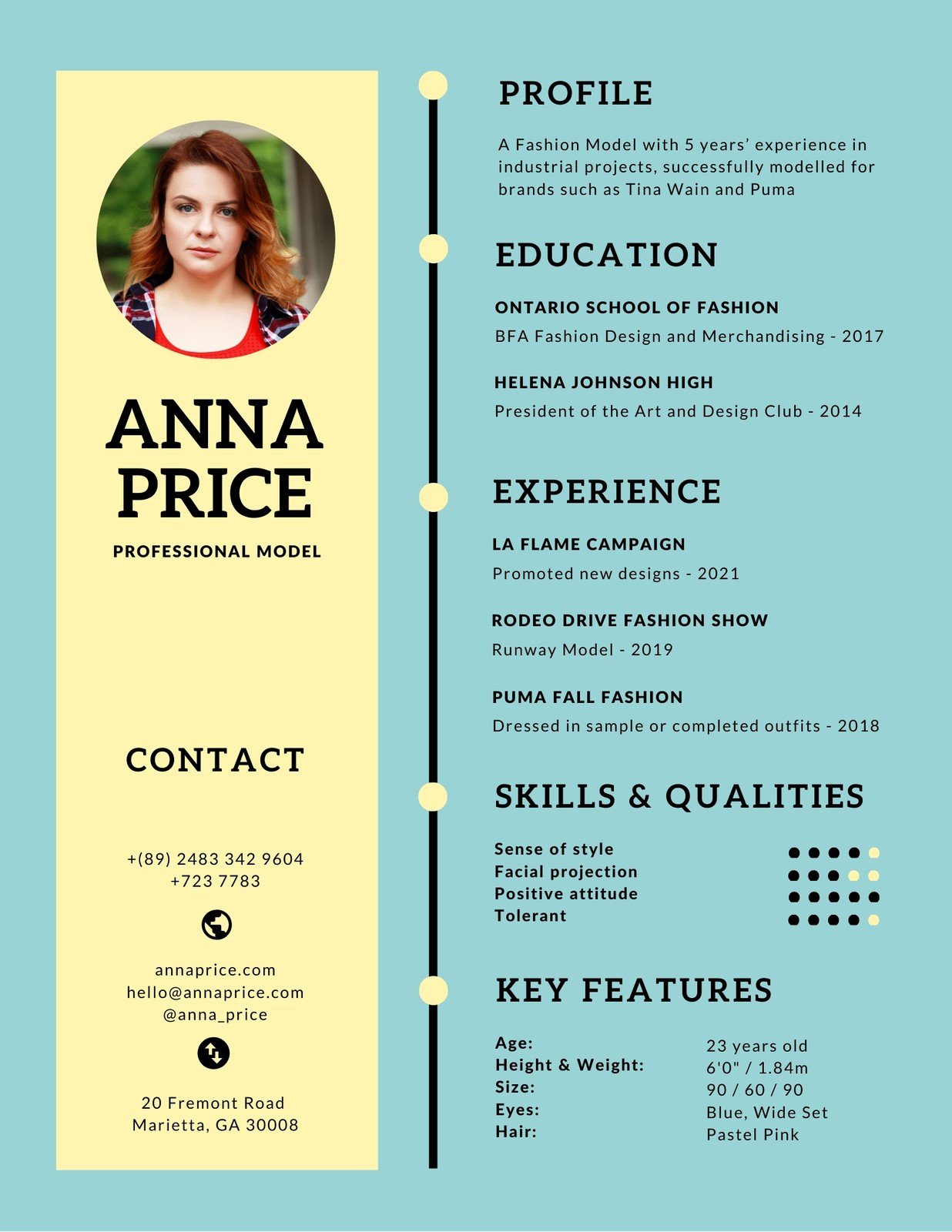 creative infographic resume