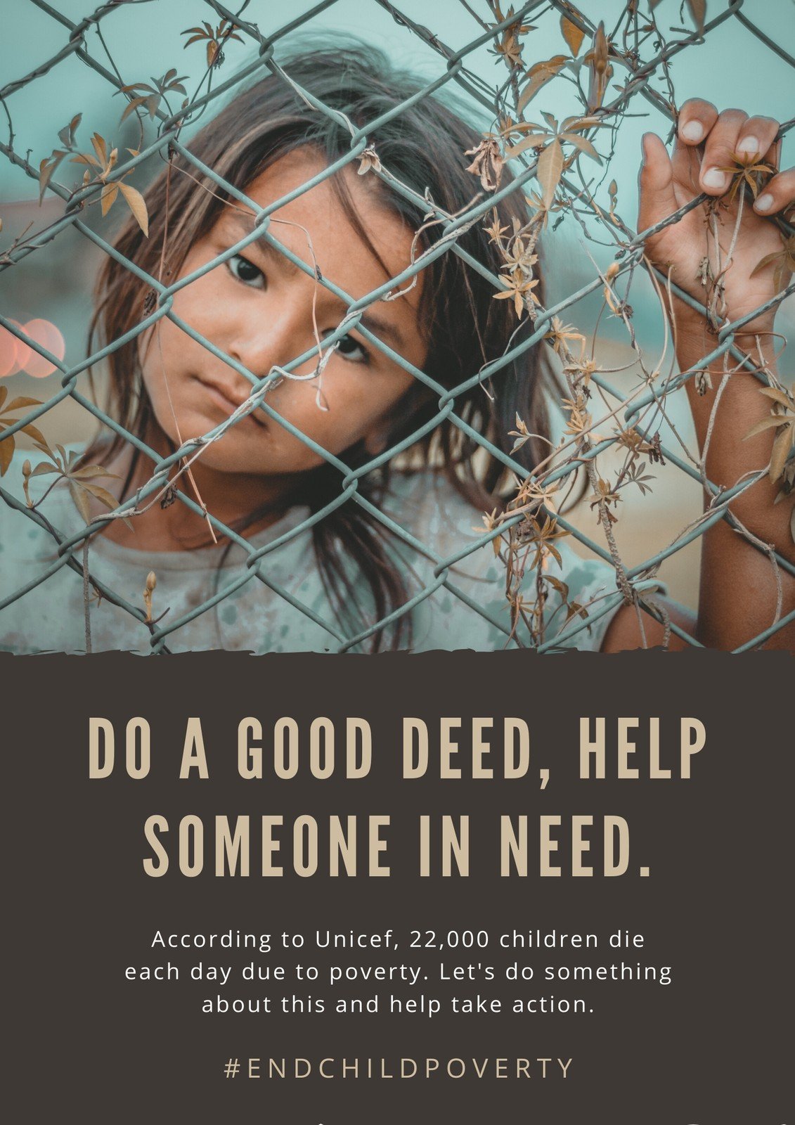 Free printable, customizable poverty poster templates | Canva
