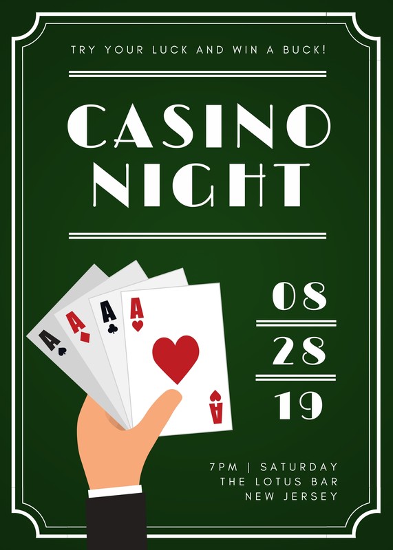 Casino night invitation template