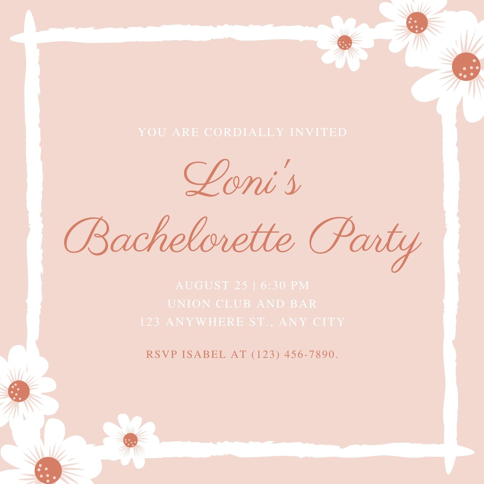 Gorgeous Lace Bridal Shower or Bachelorette Party Printable Invitation -  Pink and Black