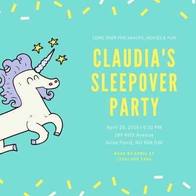 Free Sleepover Invitations Templates To Customize Canva