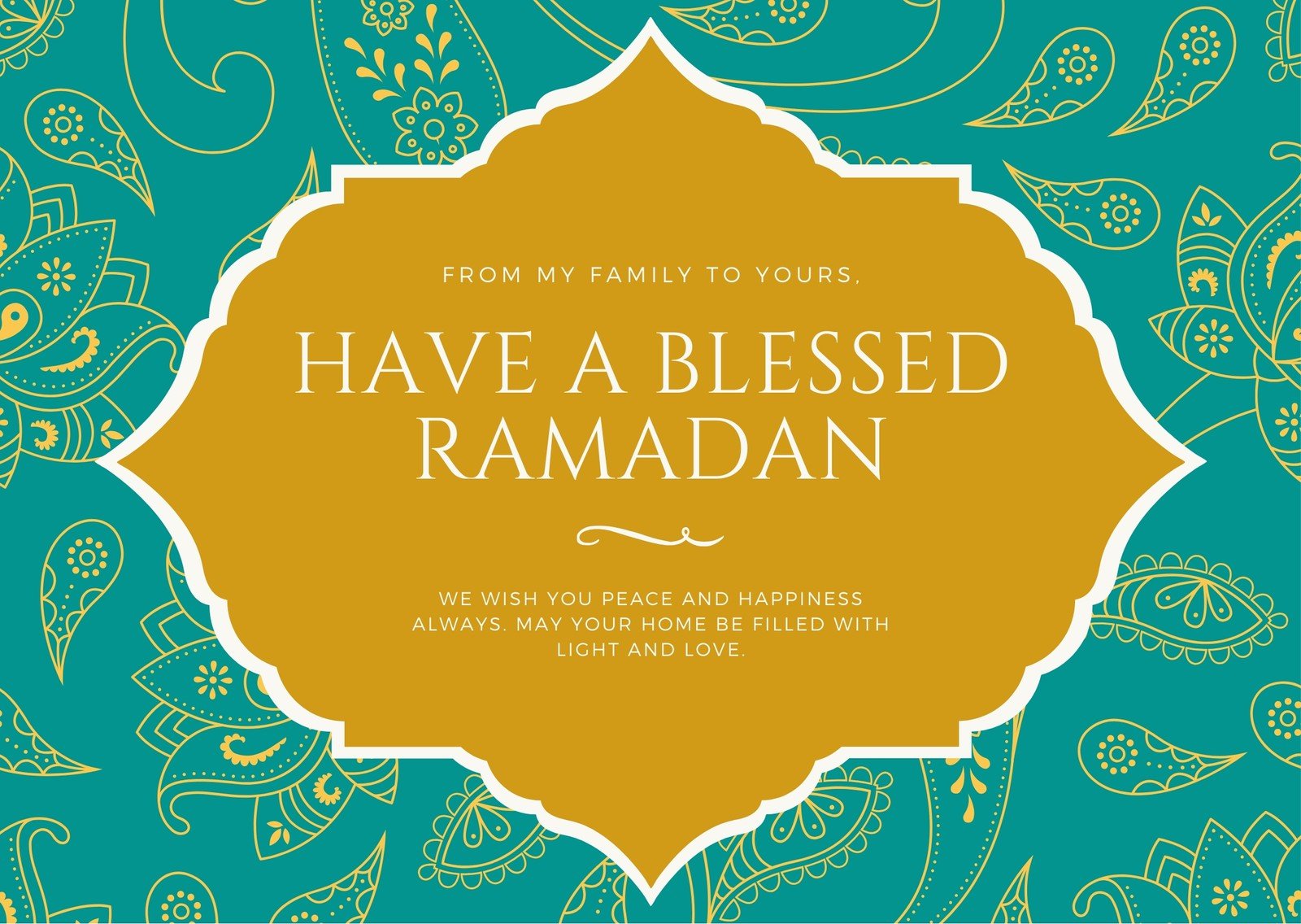 Free custom printable Ramadan card templates Canva