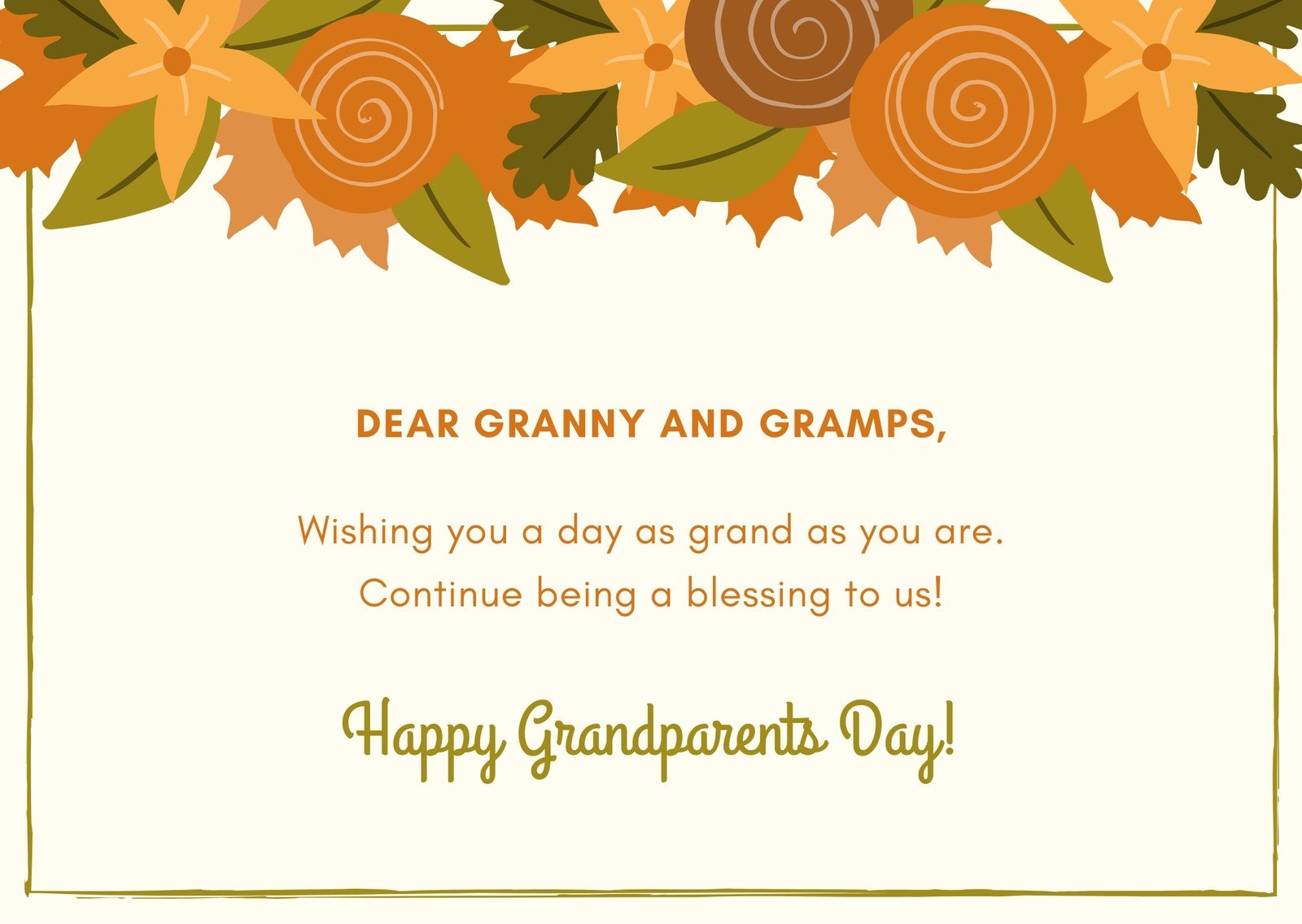 Grandparents Day Printable Cards