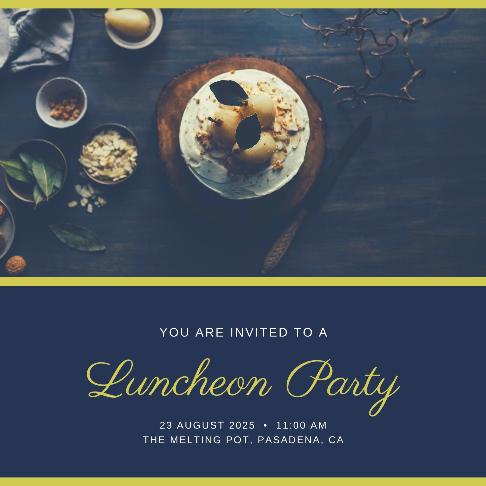 Free custom printable luncheon invitation templates  Canva Pertaining To Business Launch Invitation Templates Free