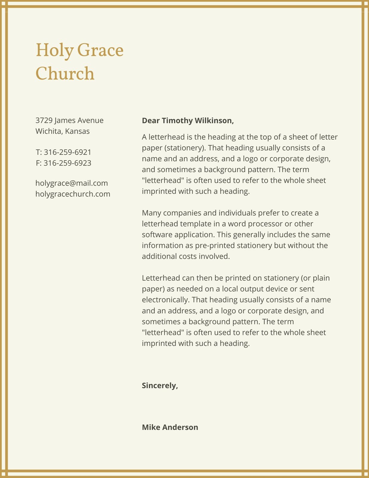 Free, printable, customizable church letterhead templates  Canva Throughout Free Church Letterhead Templates
