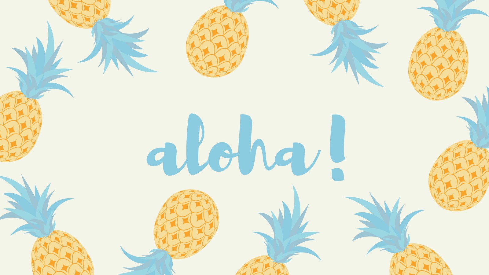Pastel Tropical Patterned Pineapple Desktop Wallpaper