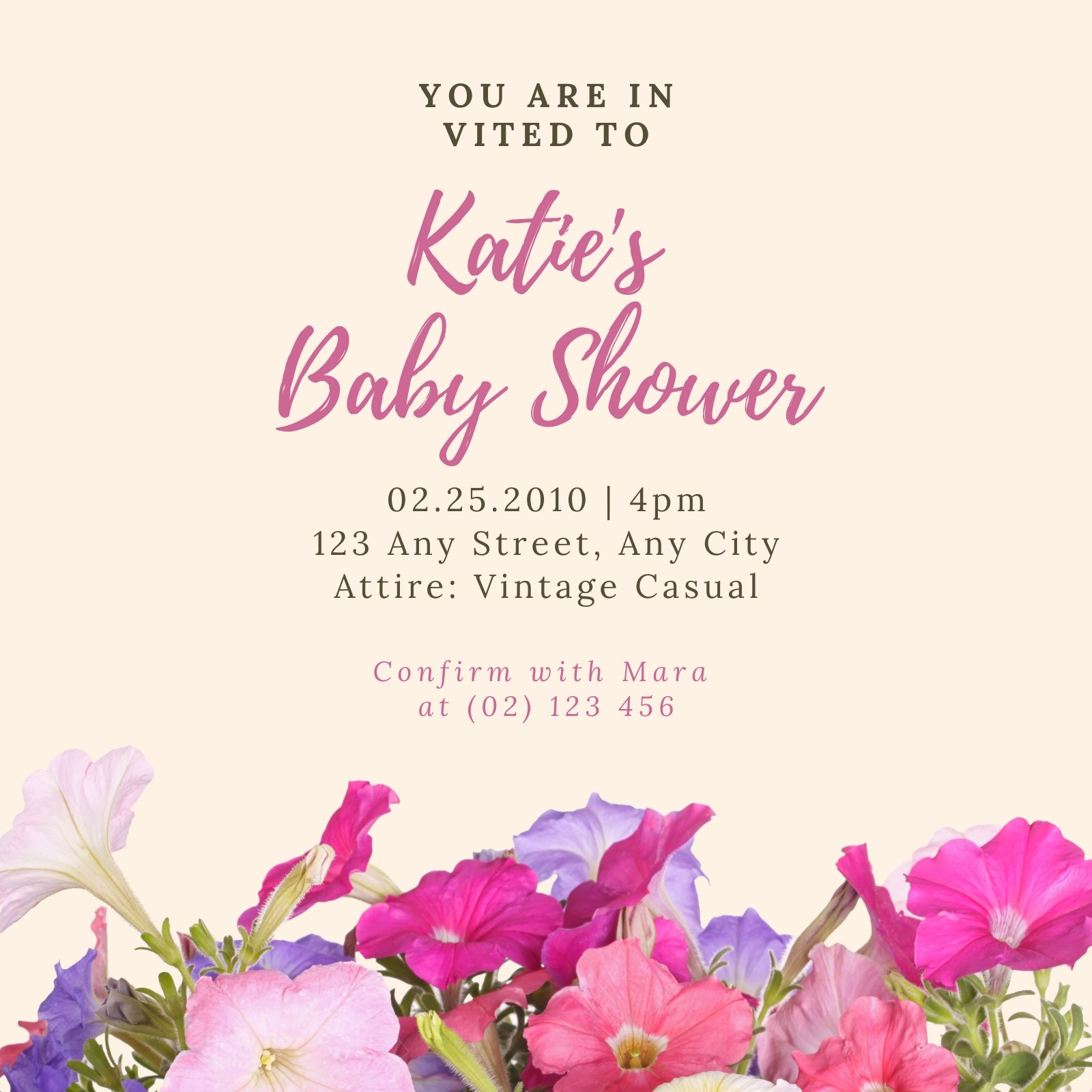 Shabby chic discount baby shower invitations