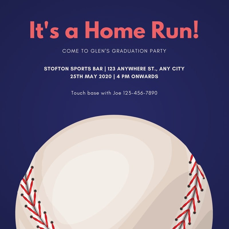 Free printable baseball party invitation templates | Canva