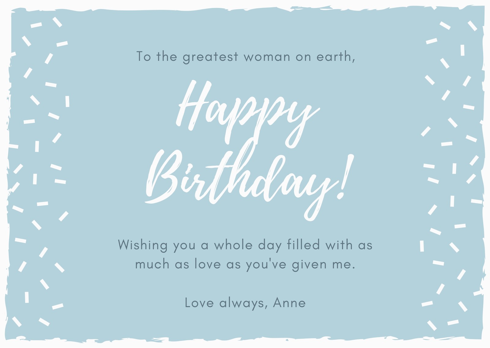 Blue Mom Birthday Card Templates By Canva