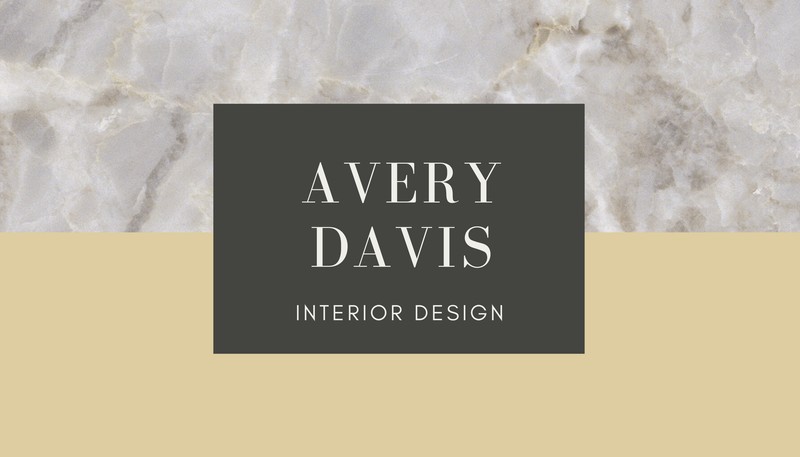 Gold Marble Elegant Interior Design Business Card
