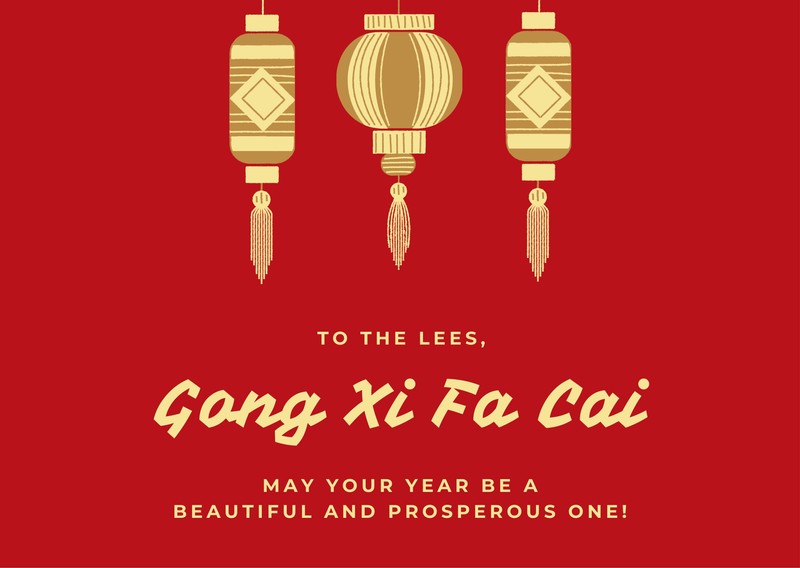 Free Chinese New Year Cards Templates to customize | Canva