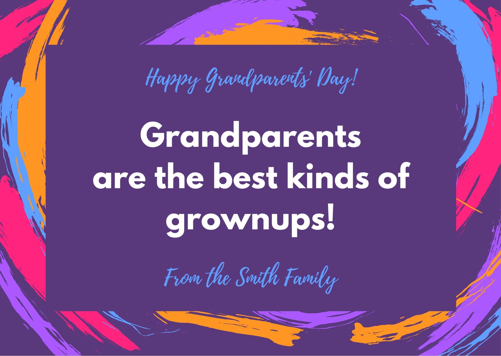 Free Custom Printable Grandparents Day Card Templates Canva