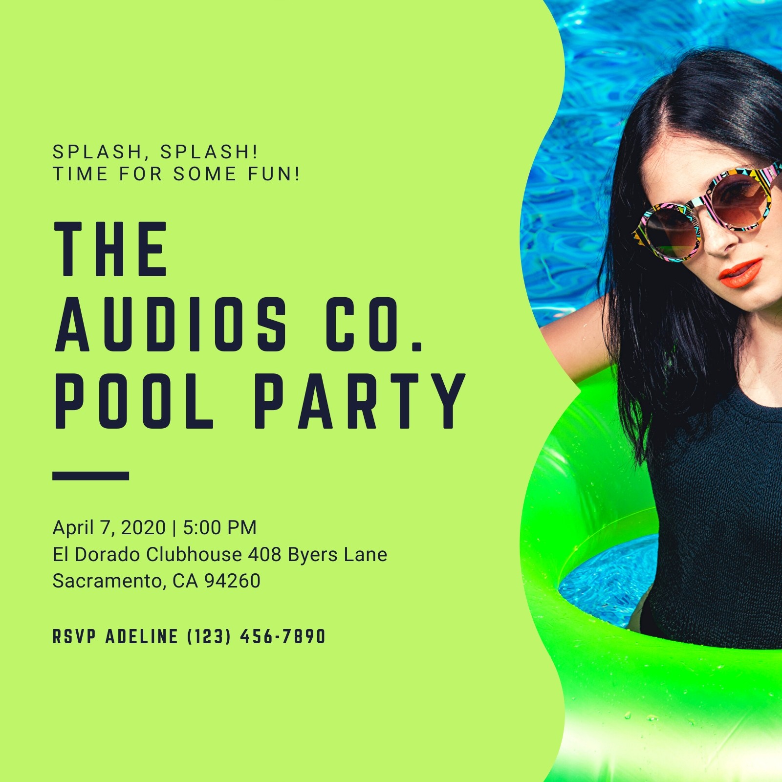 Free Printable Customizable Pool Party Invitation Templates Canva