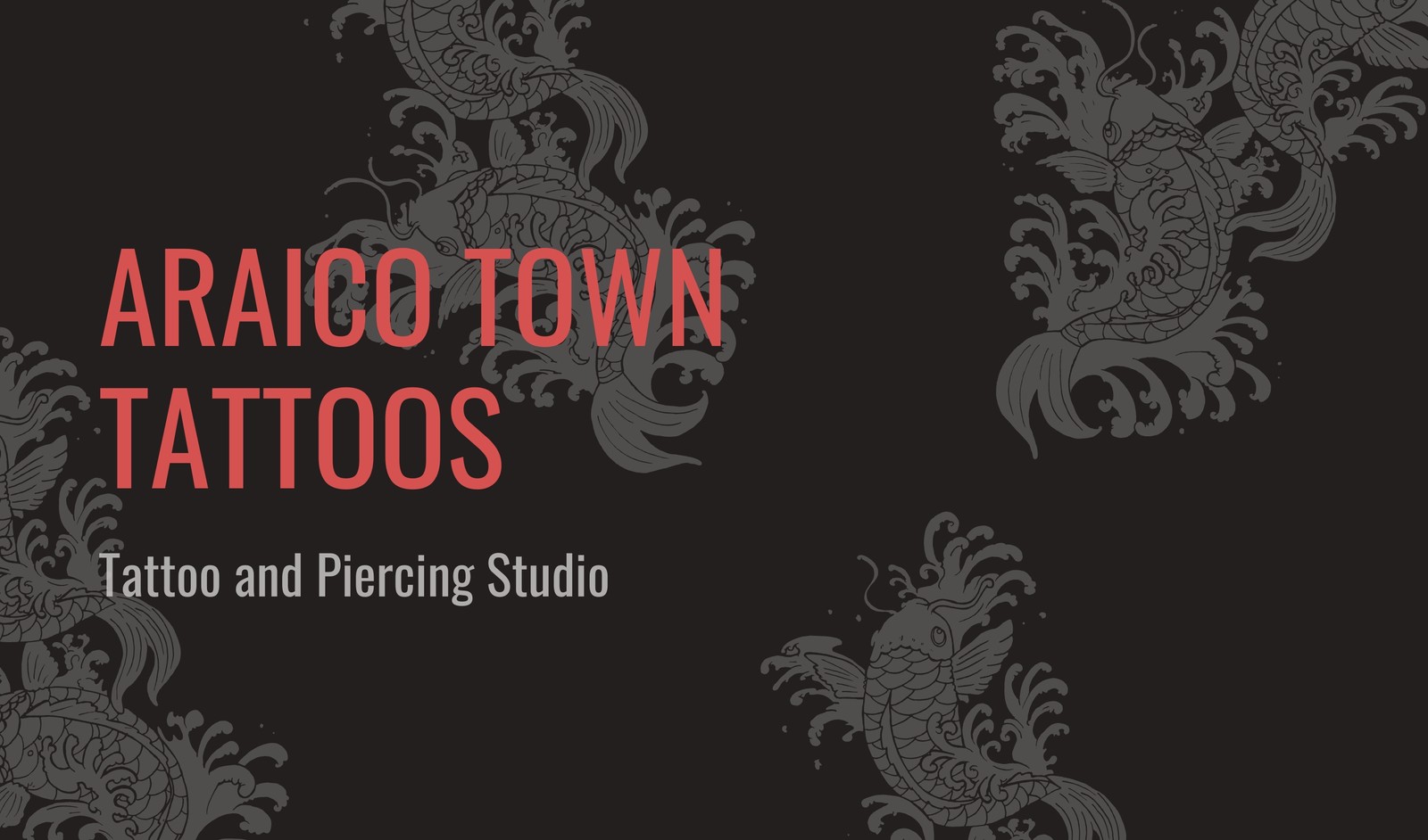 Free Printable Customizable Tattoo Business Card Templates Canva