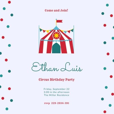 Carnival Birthday Party Invitation Template Free from marketplace.canva.com