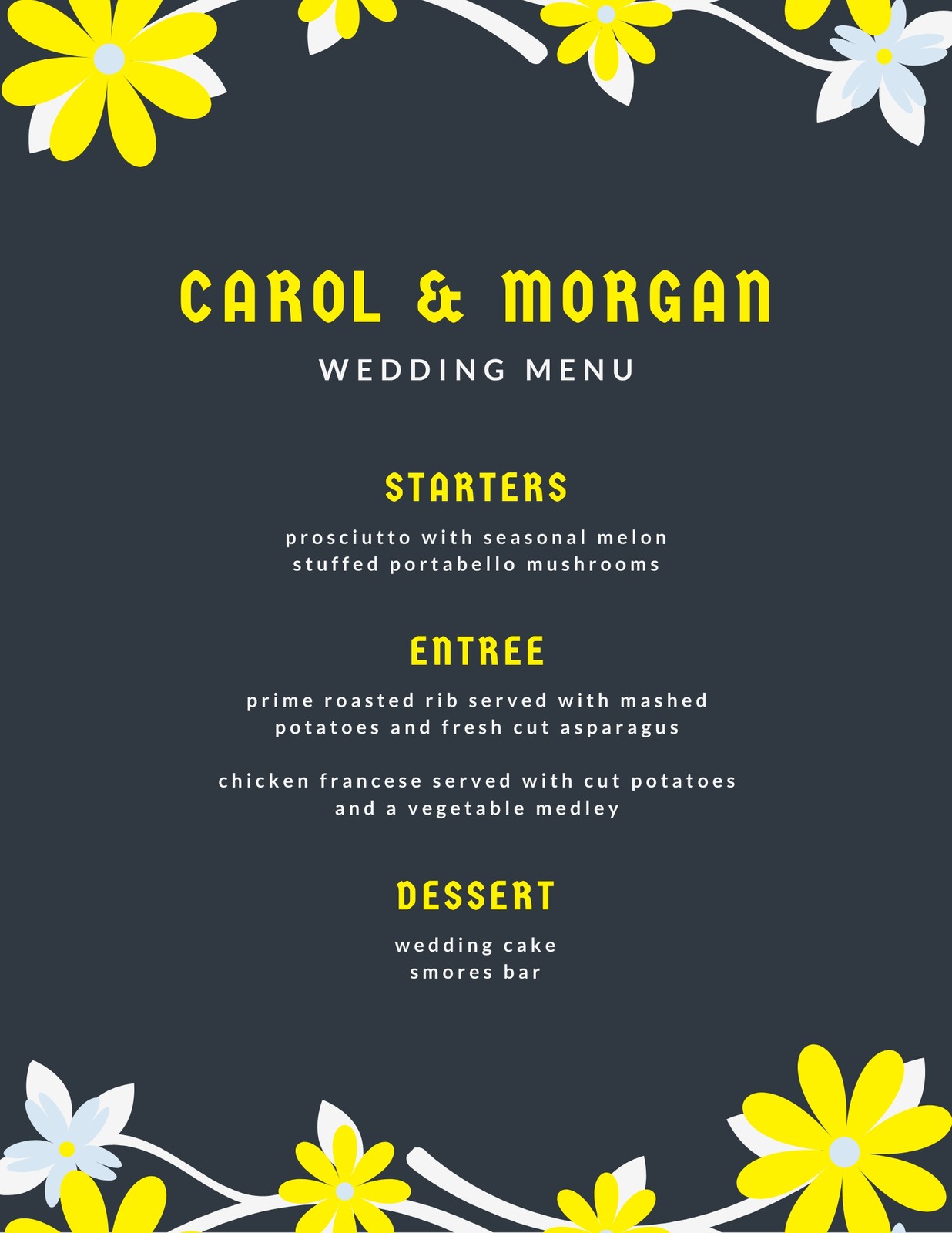 Yellow Black Photo Lunch Weekly Menu - Templates by Canva