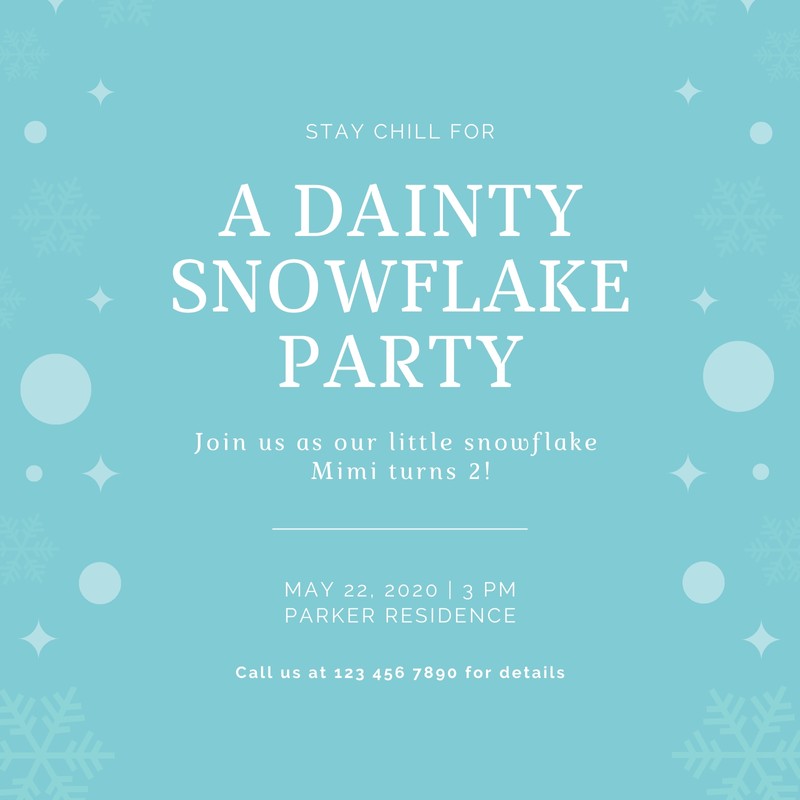 Free Pdf Download Snowflakes Winter Invitation For Winter