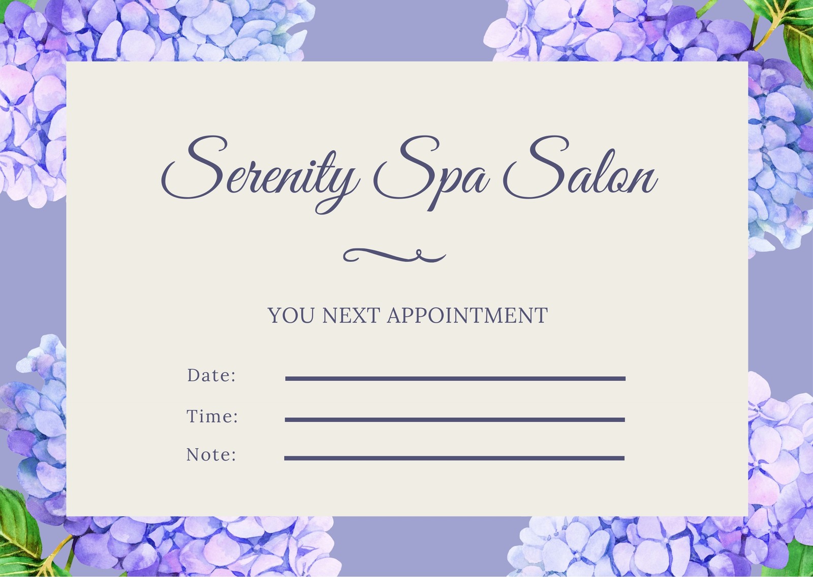 Free Printable Customizable Appointment Card Templates Canva