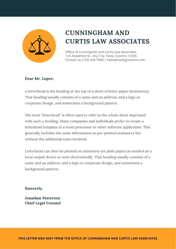 Customize 30+ Law Firm Letterheads Templates Online Canva