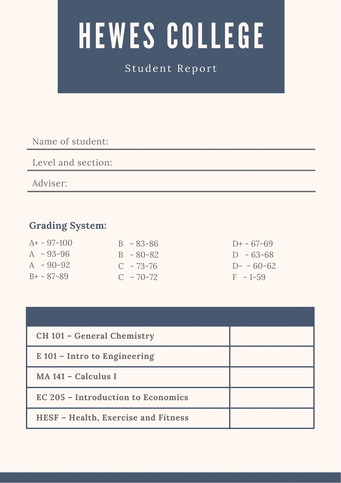 Customize 21+ College Report Cards Templates Online - Canva Pertaining To Fake College Report Card Template