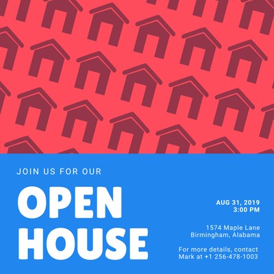 Free printable, customizable open house invitation templates | Canva