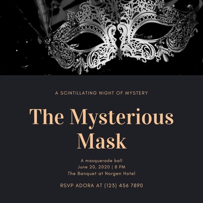 Free Printable Customizable Masquerade Invitation Templates Canva