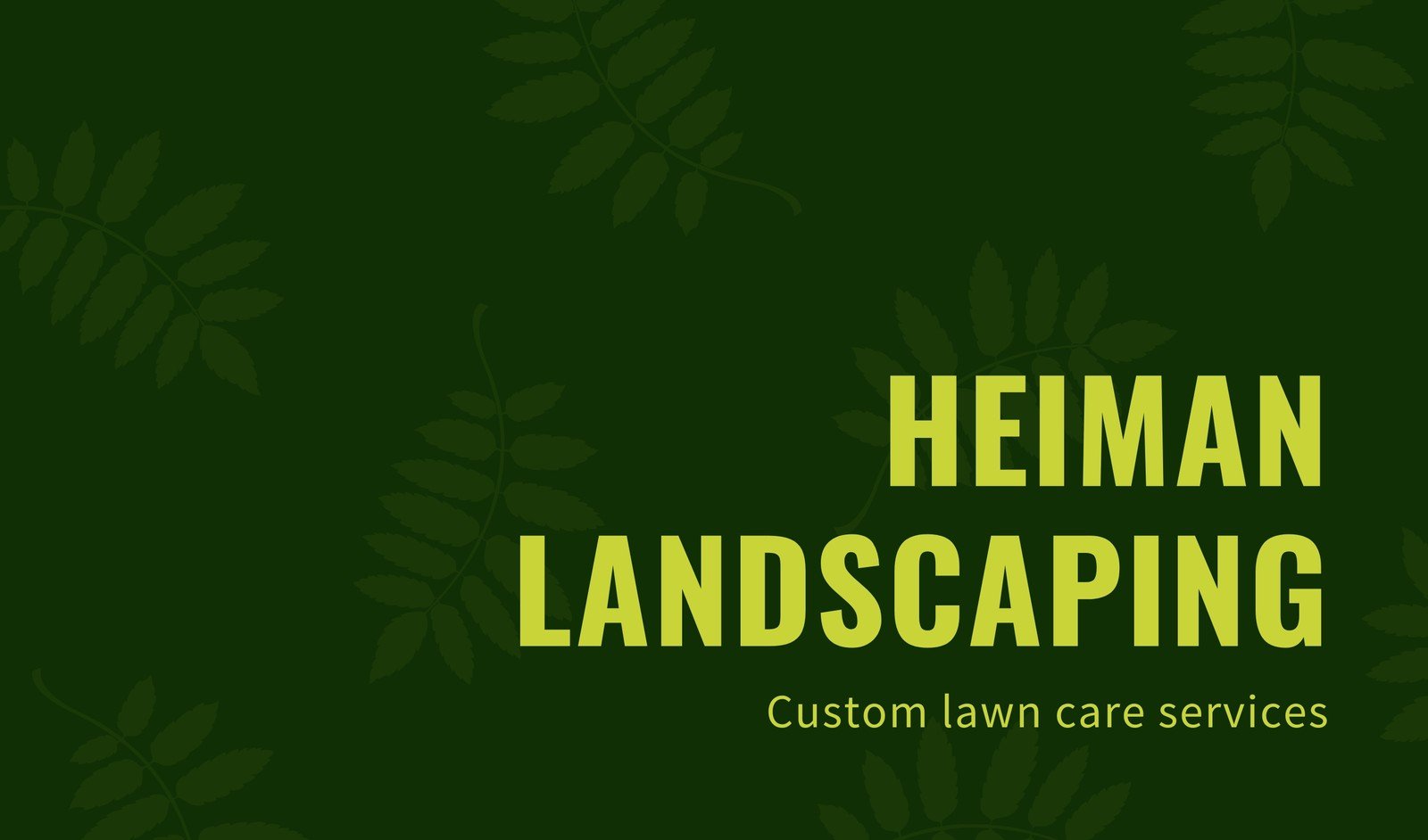 Free, printable custom landscaping business card templates  Canva Intended For Lawn Care Business Cards Templates Free