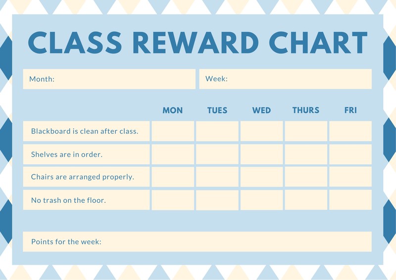 School Reward Chart Template