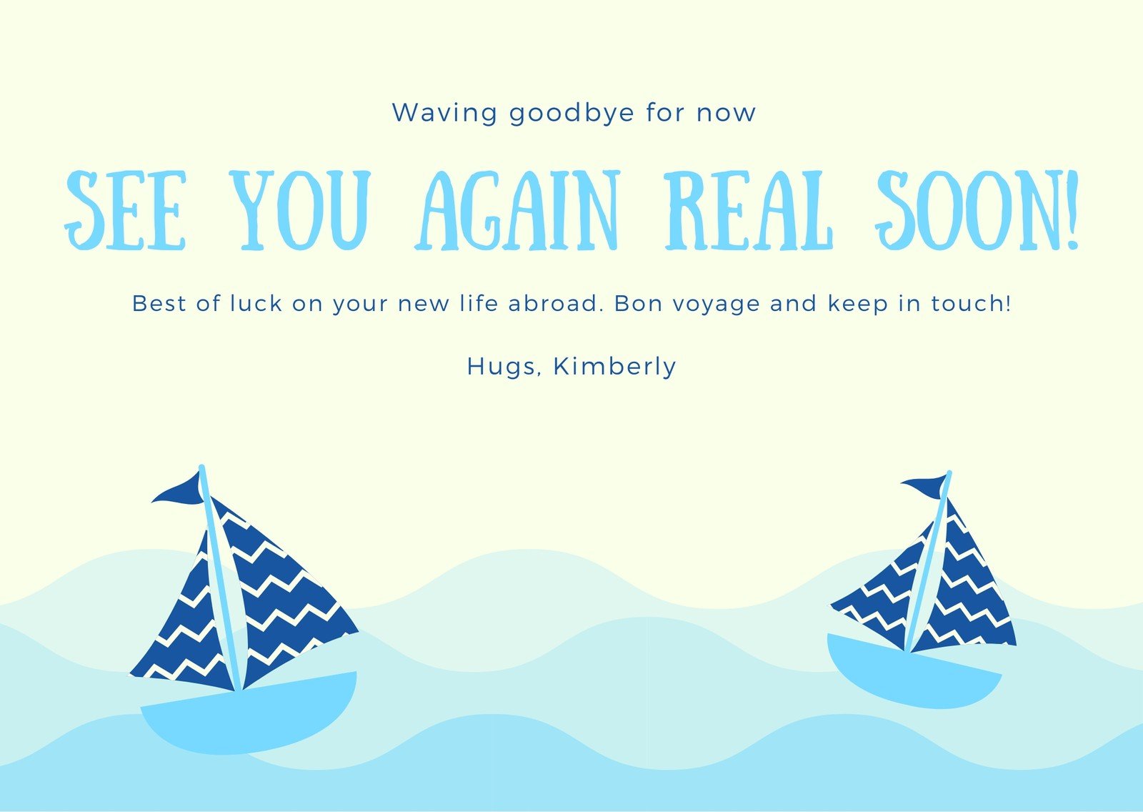 Free, printable farewell card templates to personalize online  Canva For Goodbye Card Template