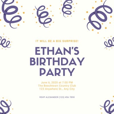 Surprise Party Invitation Template from marketplace.canva.com