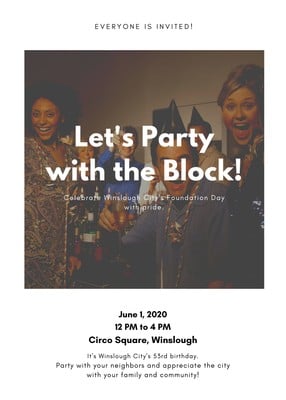 Neighborhood Block Party Flyer Template from marketplace.canva.com