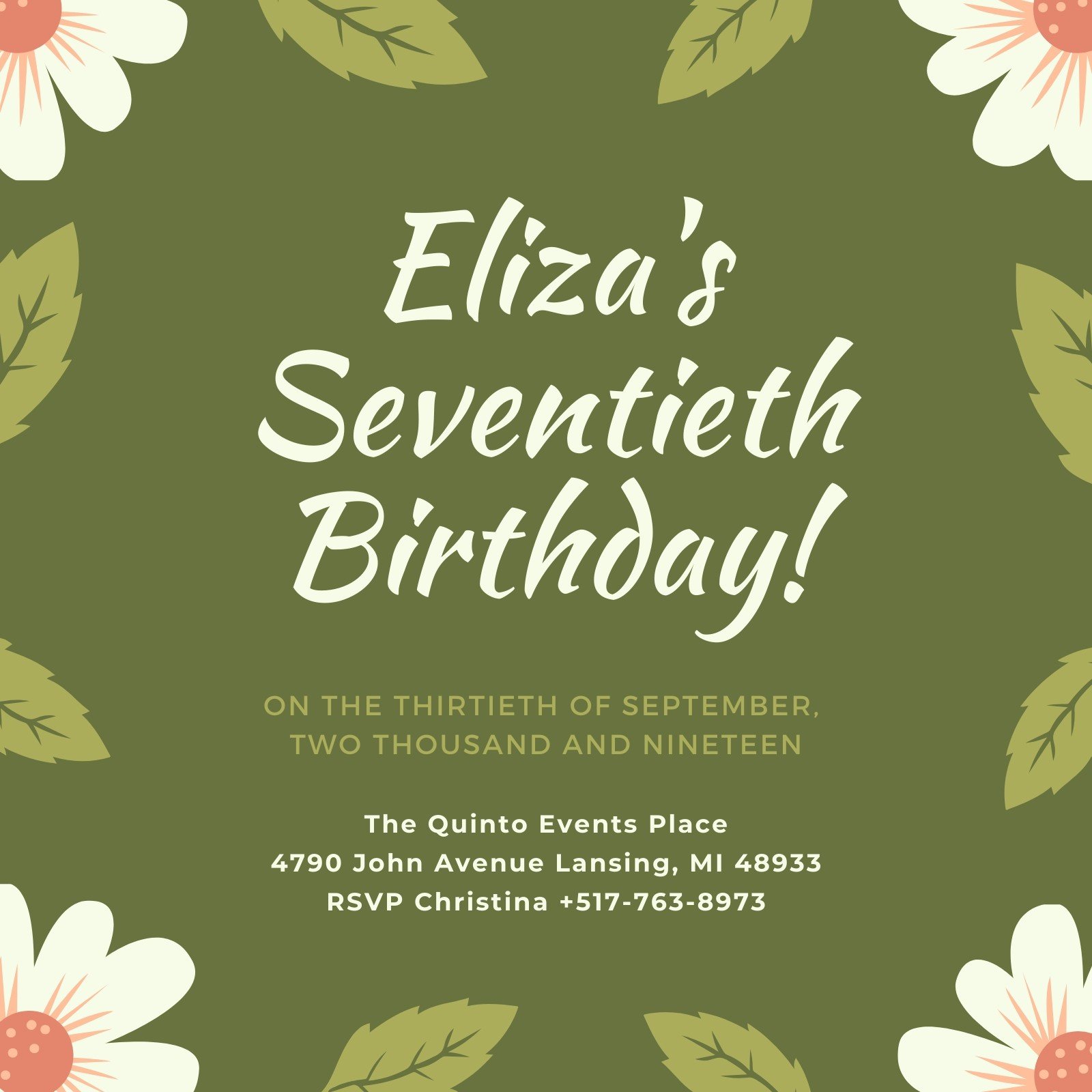 Customize 57+ 70th Birthday Invitations Templates Online - Canva