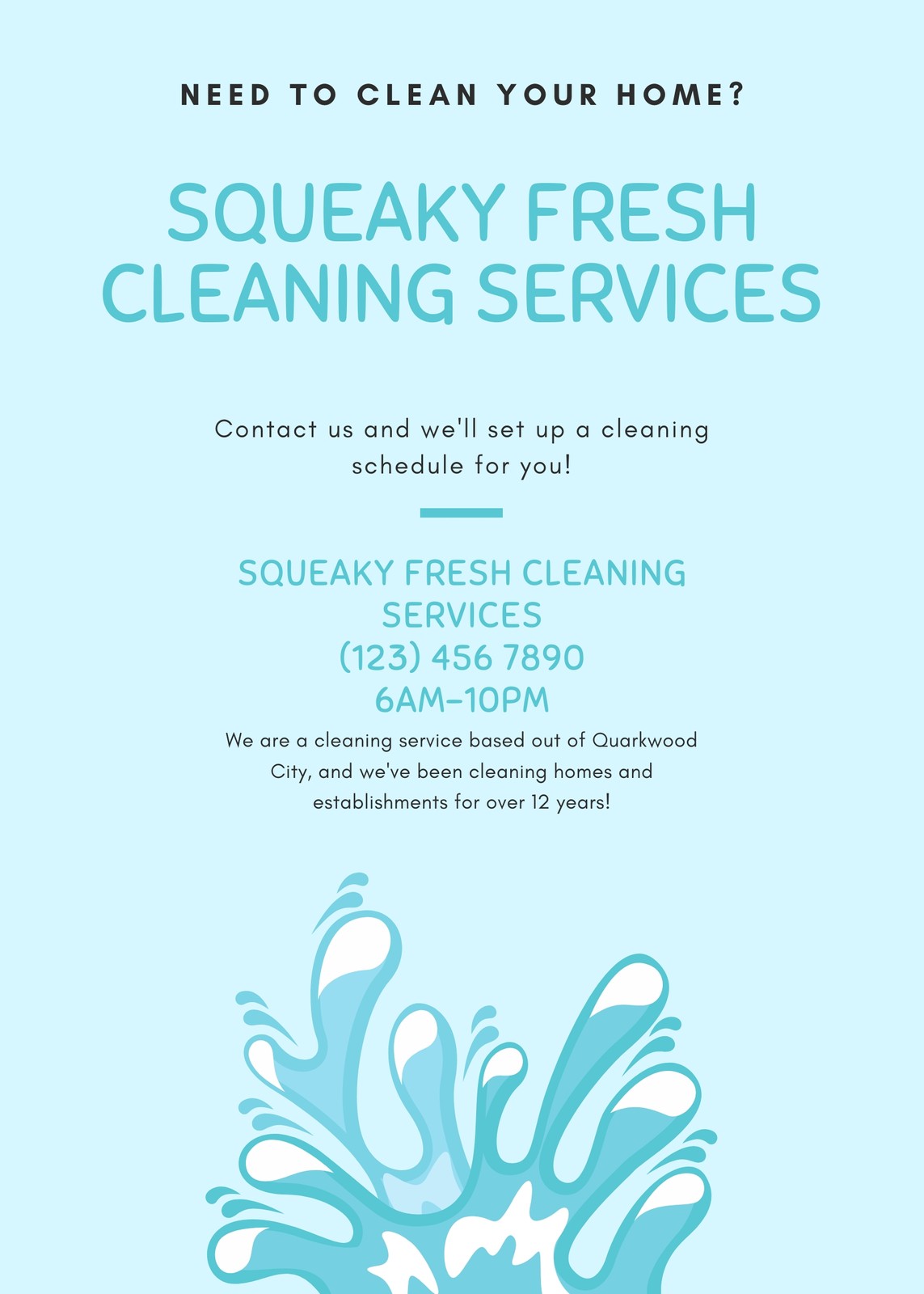 Free printable, customizable cleaning flyer templates  Canva Regarding House Cleaning Flyer Template