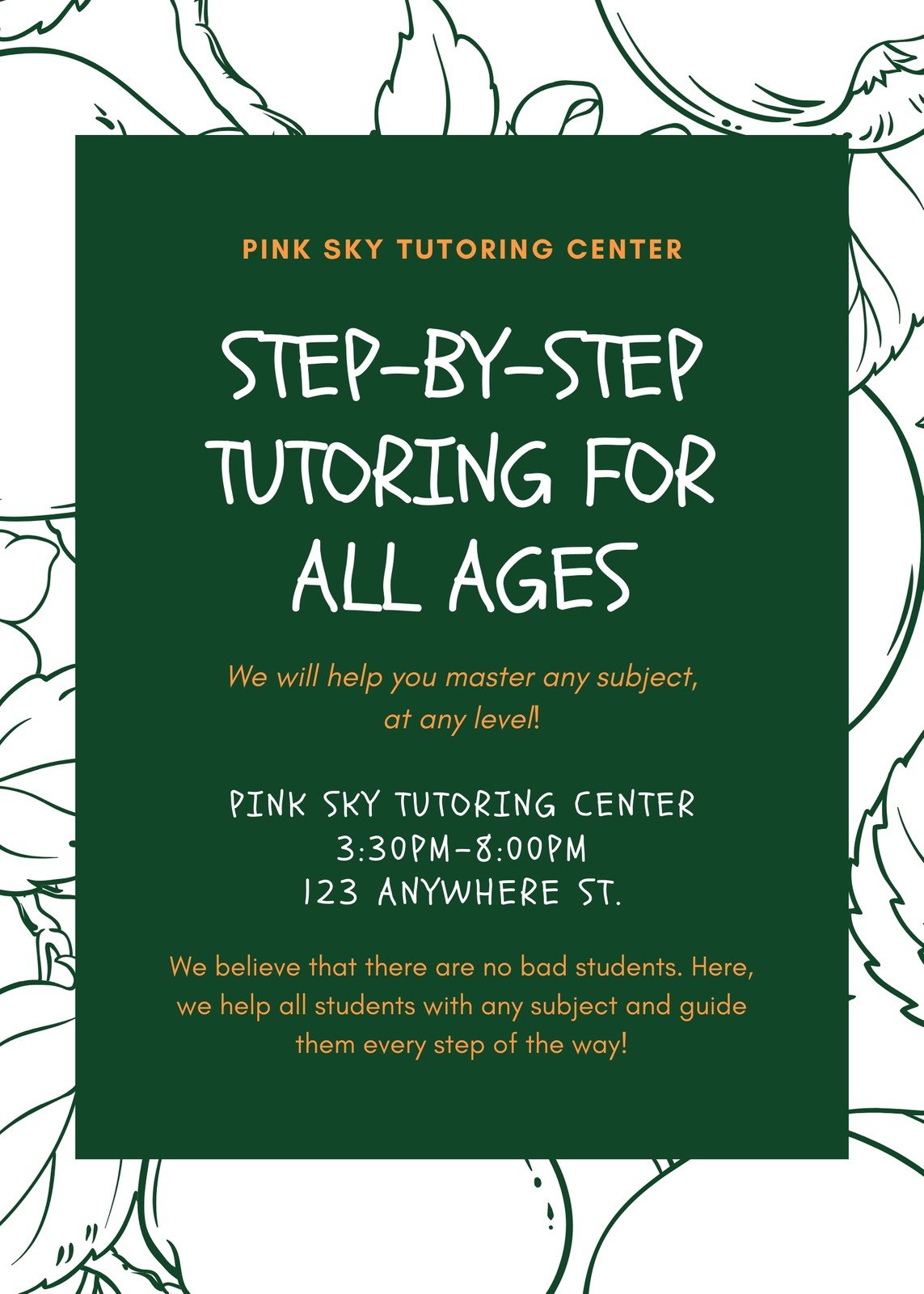 tutoring flyer template